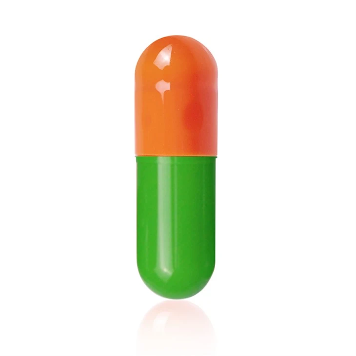 Orange-Green Gelatin Capsules